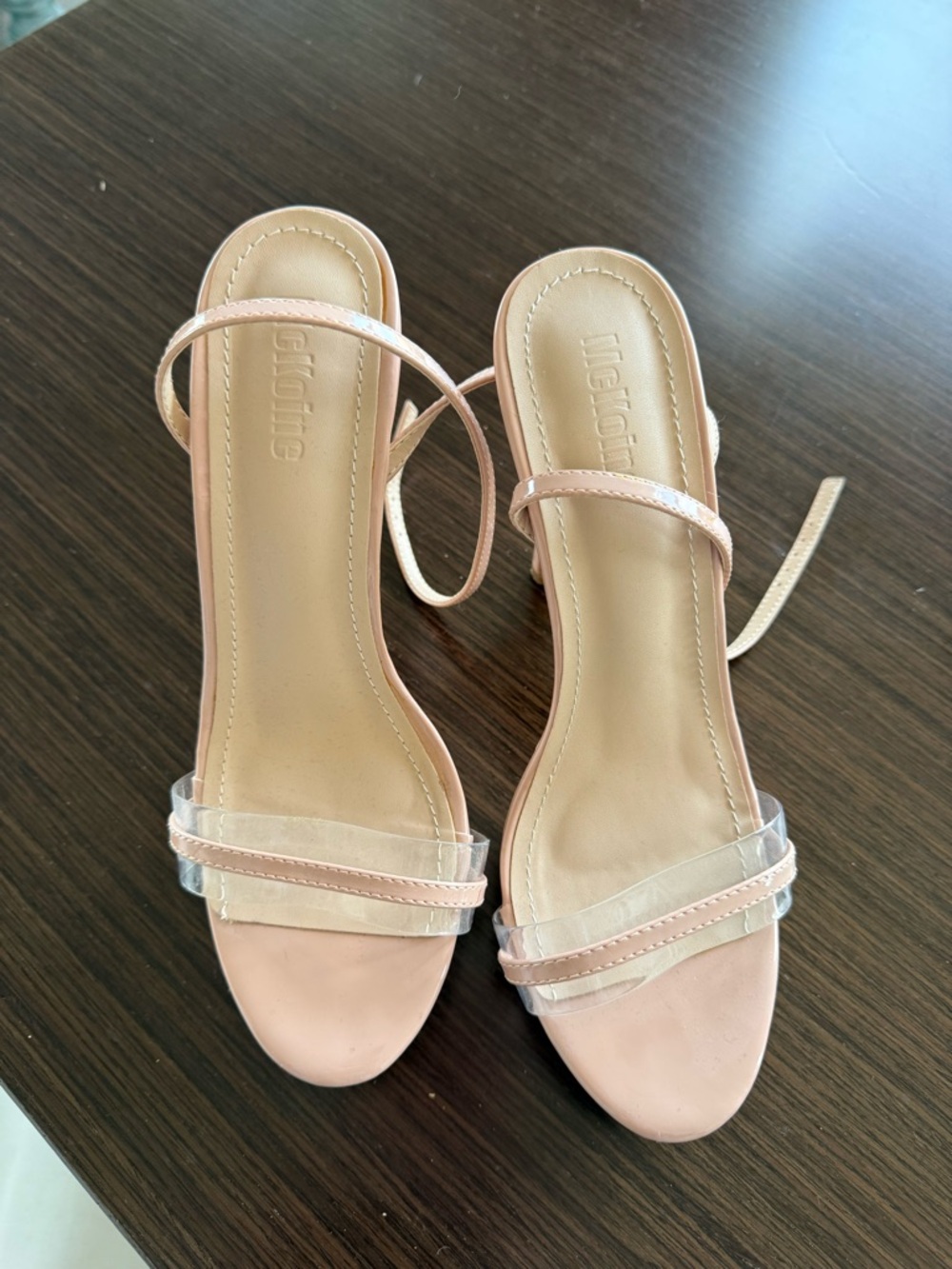 Nude Patent Platform heels size 39/8.5